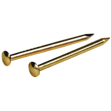 Hillman Anchor Wire 3/4 In. 16 ga 1.5 Oz. Brass Plated Steel Escutcheon Pins 122620